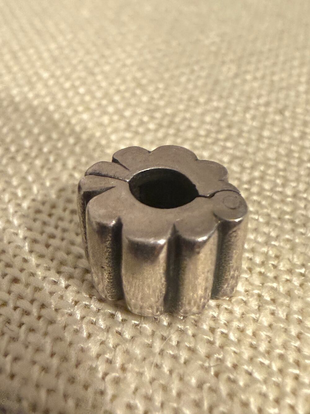Vintage Pandora 925 ALE Sterling Silver Floral Spacer Charm
